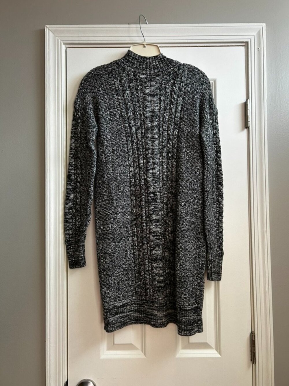 Chunky mockneck sweater dress
